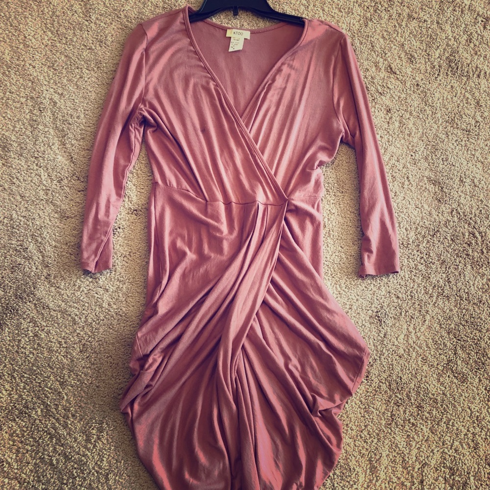 Sexy mauve wrap dress!